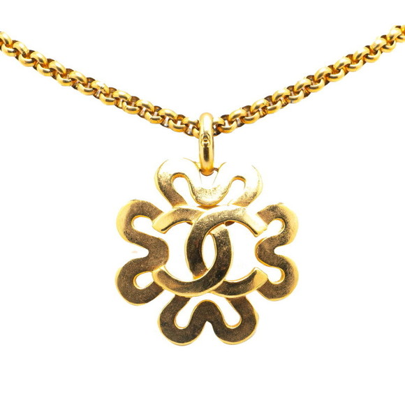 CHANEL Gold Coco Mark Necklace - Picture 1 of 6